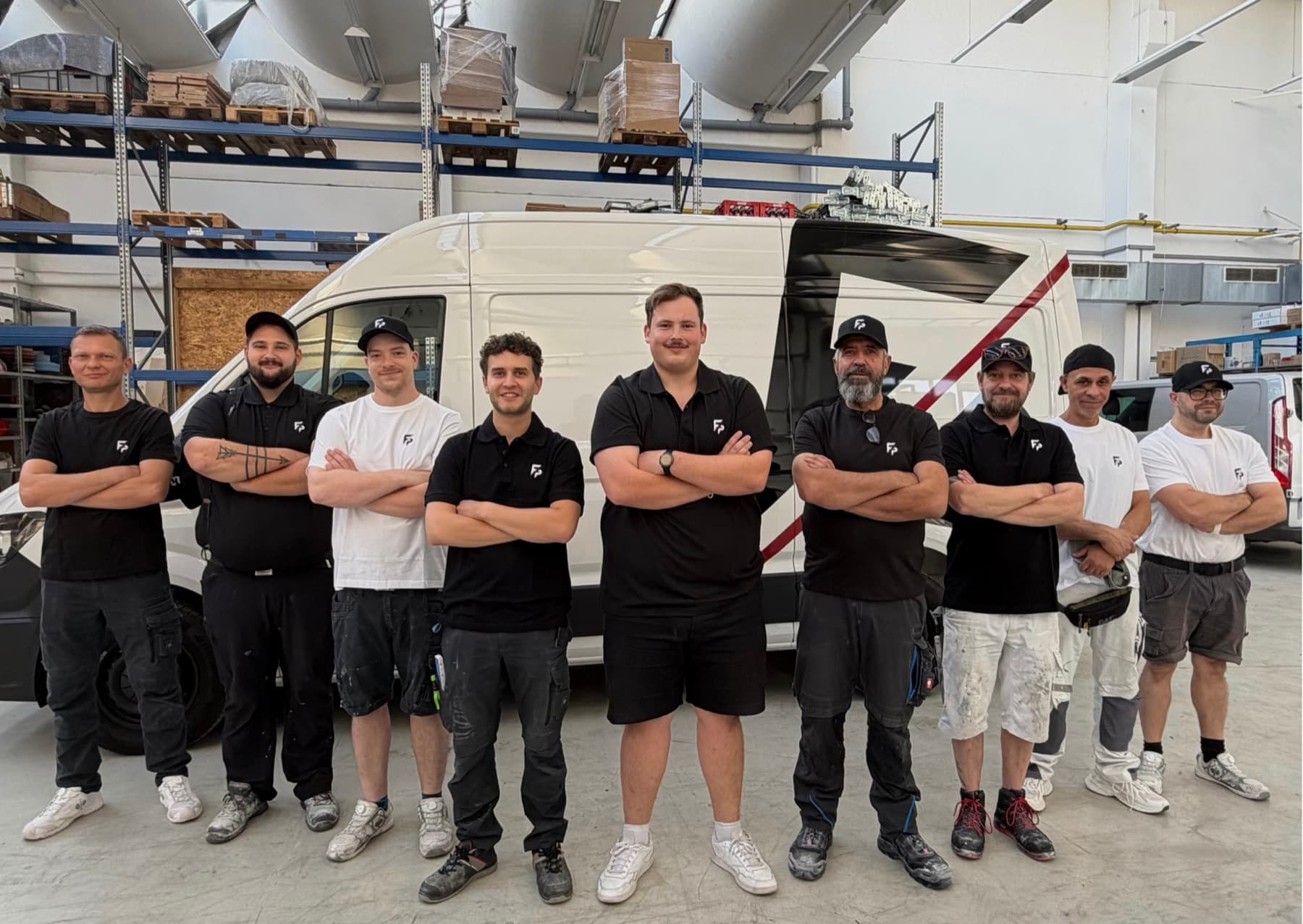 Die Mannschaft der Foor Projekt & Ausbau GmbH im Einsatz in Haan